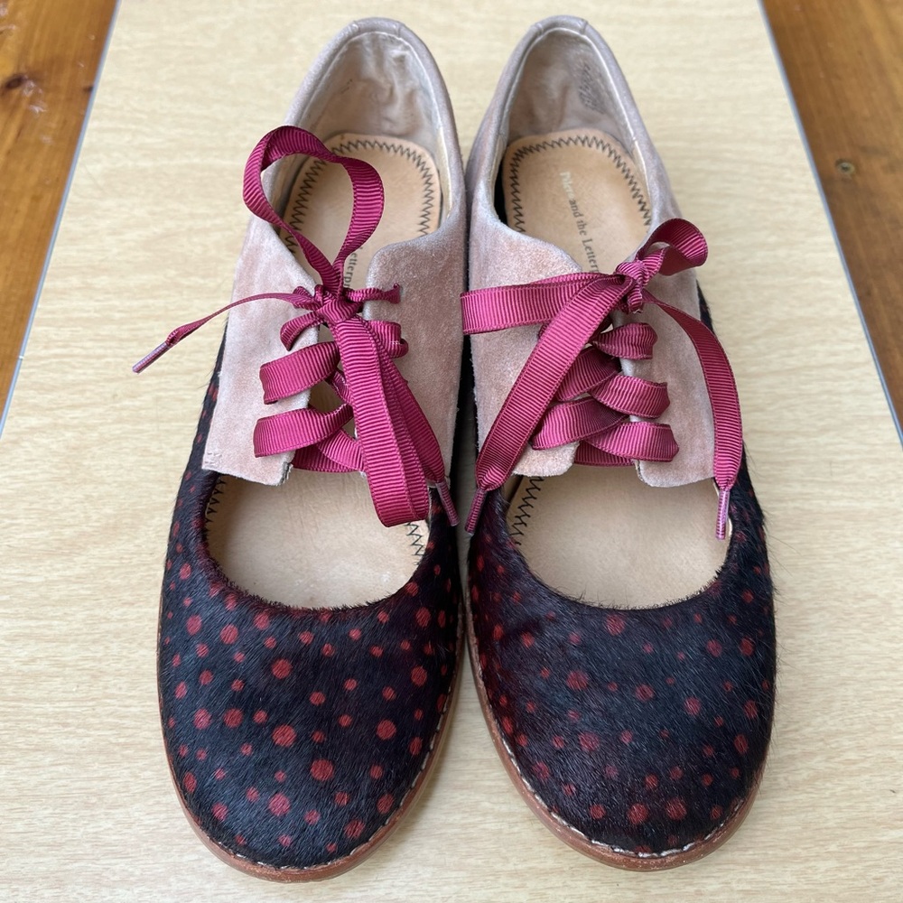Pilcro and the Letterpress Olivia Leather Cutout Oxford Shoes Sz 7M - Picture 6 of 16